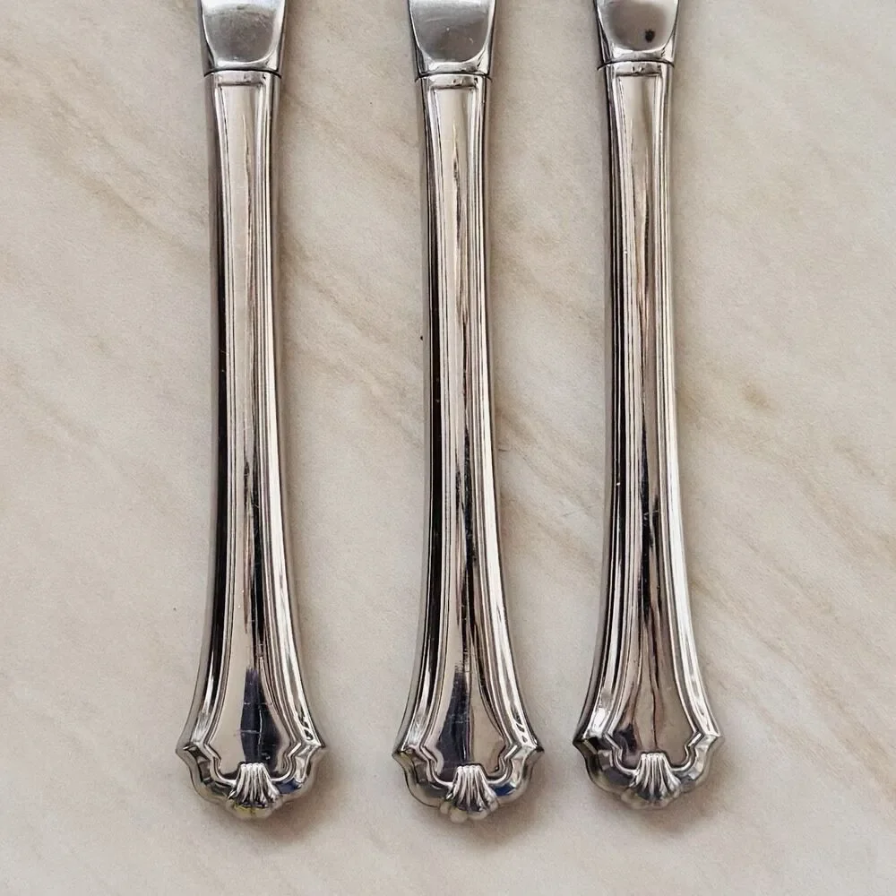 3pc ONEIDA Midtowne Stainless Dinner Knife 9” Hollow Glossy USA